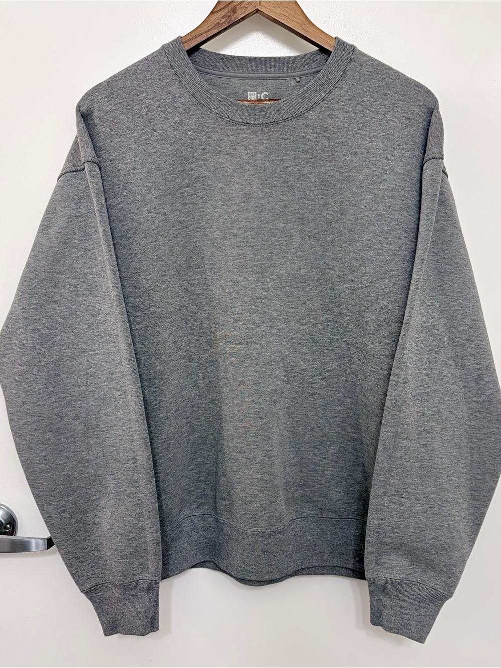 Uniqlo "C" Collection Premium Crewneck Sweater in Dark Heather Gray